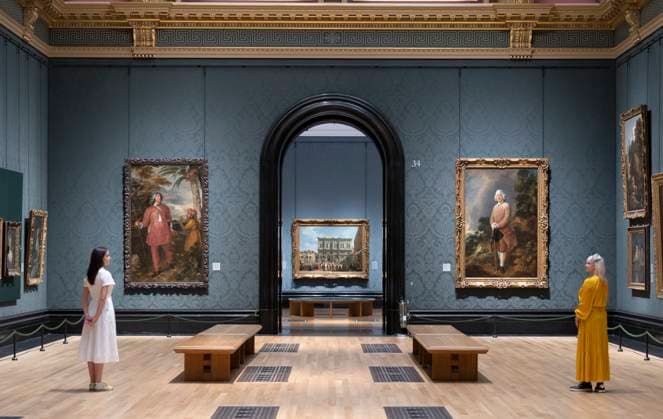 Bilder des Jahres 2025, Entertainment 05 Mai Entertainment Themen der Woche KW19 Entertainment Bilder des Tages Preview of The National Gallery reopening of the Sainsbury Wing after nearly three years of closure in London, UK, on 7th May, 2025 The National Gallery, London, UK. 7 May 2025. The Sainsbury Wing of the National Gallery reopens with a new entrance, shops, cafes, lightened windows, and a new public realm. Inside the Galleries the Collection has been redisplayed, with works grouped by periods and some works juxtaposed with earlier paintings which influenced them. Image: In the Central Hall are works of Rococo to Romanticism., Credit:MALCOLM PARK Avalon  Copyright: xMALCOLMxPARKx xAvalonx 0996097094
