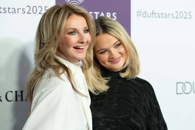Frauke LUDOWIG, presenter, with her daughter Nele LUDOWIG, presenter, portrait, portrait, portrait, cropped single image, single motif, at the DUFTSTARS 2025 German Perfume Award Presentation of the German Perfume Award DUFTSTARS by the Fragrance Foundation on 08 05 2025, Rheinterrassen, Duesseldorf