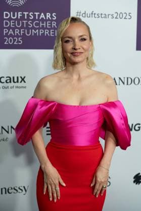 Janin ULLMANN, presenter, at the DUFTSTARS 2025 German Perfume Award Presentation of the German Perfume Award DUFTSTARS by the Fragrance Foundation on 08 05 2025, Rheinterrassen, Duesseldorf