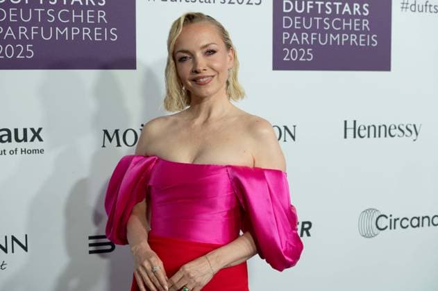 Janin ULLMANN, presenter, at the DUFTSTARS 2025 German Perfume Award Presentation of the German Perfume Award DUFTSTARS by the Fragrance Foundation on 08 05 2025, Rheinterrassen, Duesseldorf