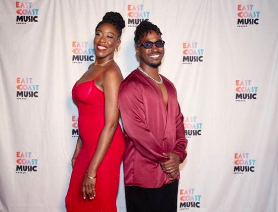 May 8, 2025, St. John s, Nl, CANADA: Jah Mila, left, and Kayo arrive on the red carpet at the East Coast Music Awards gala in St. John s, N.L. on Thursday, May 8, 2025. St. John s CANADA  - ZUMAc35_ 20250508_zaf_c35_112 Copyright: xPaulxDalyx
