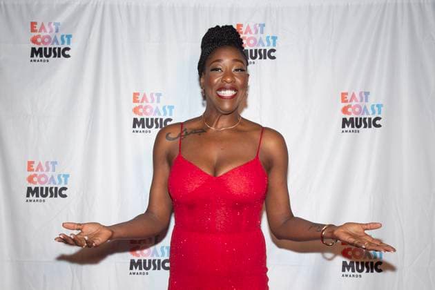 May 8, 2025, St. John s, Nl, CANADA: Jah Mila poses on the red carpet at the East Coast Music Awards gala in St. John s, N.L. on Thursday, May 8, 2025. St. John s CANADA  - ZUMAc35_ 20250508_zaf_c35_113 Copyright: xPaulxDalyx