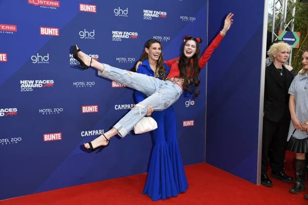 Rebecca Kunikowski and Klaudia Giez at the Bunte New Faces Award at the Delphi Cinema in Berlin on 08 05 2025