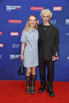 Mina Giselle Rüffer and Philip Günsch at the Bunte New Faces Award at the Delphi Cinema in Berlin on 08 05 2025