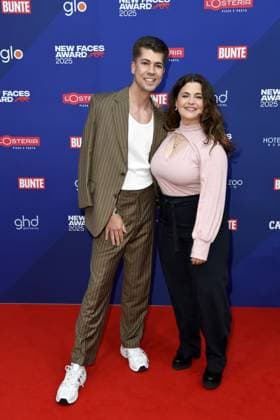 Maximilian Seitz and Ronja Forcher at the Bunte New Faces Award at the Delphi Cinema in Berlin on 08 05 2025