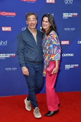 Jan Sosniok with wife Nadine Sosniok at the Bunte New Faces Award at the Delphi Cinema in Berlin on 08 05 2025