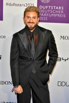 Justus Toussis as a guest on the blue carpet at the Fragrance Foundations Duftstars 2025 German Perfume Award ceremony at the Rheinterrassen on 08 05 2025 Duesseldorf NRW Germany