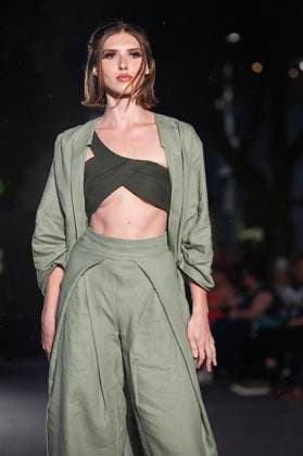 May 8, 2025: A model walks the runway during Austin Fashion Week at Thursdays runway show, Incubate presented by ACC Fashion Incubator at The Domain in Austin, Texas. CSM Austin United States of America - ZUMAc04_ 1061836715st Copyright: xMarioxCantux