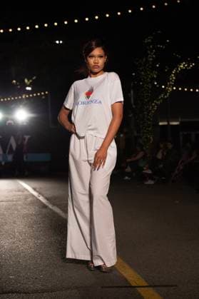 May 8, 2025: A model walks the runway during Austin Fashion Week at Thursdays runway show, Incubate presented by ACC Fashion Incubator at The Domain in Austin, Texas. CSM Austin United States of America - ZUMAc04_ 1061836900st Copyright: xMarioxCantux