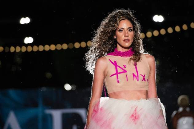 May 8, 2025: A model walks the runway during Austin Fashion Week at Thursdays runway show, Incubate presented by ACC Fashion Incubator at The Domain in Austin, Texas. CSM Austin United States of America - ZUMAc04_ 1061836913st Copyright: xMarioxCantux