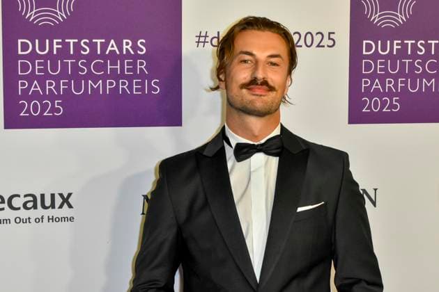 Nicolas Puschmann German reality TV actor as a guest on the blue carpet at the Fragrance Foundations Duftstars 2025 German Perfume Award ceremony at the Rheinterrassen on 08 05 2025 Duesseldorf NRW Germany