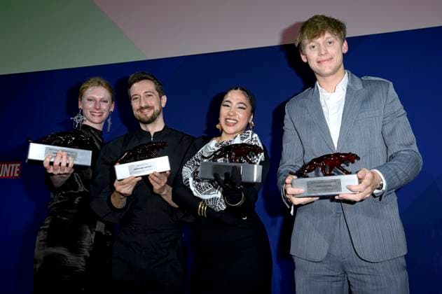 Dana Herfurth, Bernhard Wenger, Tua El Fawwal and Enzo Brumm at the presentation of the Bunte New Faces Awards Film 2025 at the Delphi Filmpalast Berlin, 08 05 2025 Foto:xF.xKernx xFuturexImagex faces_5812