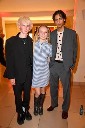 Philip Günsch, Mina Giselle Rüffer and Zethphan Smith Gneist at the presentation of the Bunte New Faces Awards Film 2025 at the Delphi Filmpalast Berlin, 08 05 2025 Foto:xF.xKernx xFuturexImagex faces_5820