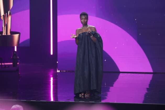Lorna Ishema laudator BEST CUT at the GERMAN FILM AWARD 2025 ceremony in Berlin Copyright: xEventpressxFuhrx