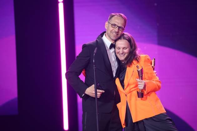 Jan Stoltz, Franzisca Puppe Â- HAGEN IM TAL DER NIBELUNGEN BESTE VISUELLE EFFEKTE at the GERMAN FILM AWARD 2025 ceremony in Berlin Copyright: xEventpressxFuhrx