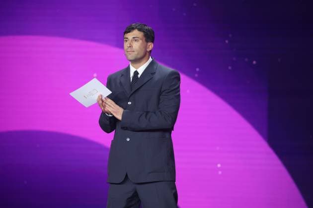 Aaron Altaras laudator for BEST SOUND DESIGN at the GERMAN FILM AWARD 2025 ceremony in Berlin Copyright: xEventpressxFuhrx
