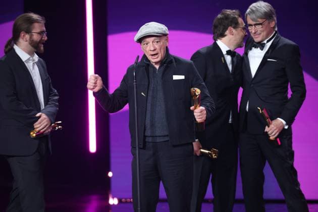 Lars Ginzel, Frank Kruse, Marc Parisotto, Marco Hanelt Â- SEPTEMBER 5 BEST SOUND DESIGN at the GERMAN FILM AWARD 2025 ceremony in Berlin Copyright: xEventpressxFuhrx
