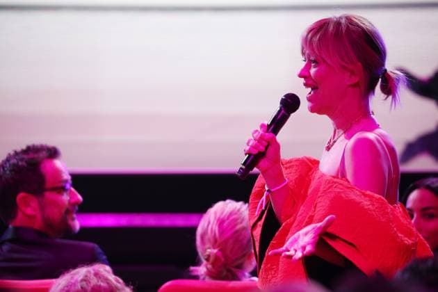 Heike Makatsch laudator 1 HONORARY AWARD at the GERMAN FILM AWARD 2025 ceremony in Berlin Copyright: xEventpressxFuhrx