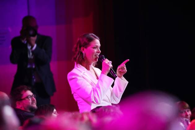 Jessica Schwarz laudator 1 HONORARY AWARD at the GERMAN FILM AWARD 2025 ceremony in Berlin Copyright: xEventpressxFuhrx