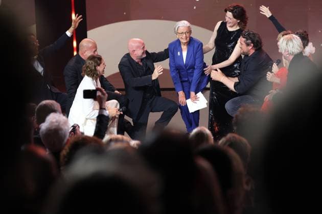 To Dorthe Braker HONORARY AWARD with Jan Josef Liefers, Heike Makatschn Jessica Schwarz, Detlef Buck and others at the GERMAN FILM AWARD 2025 ceremony in Berlin Copyright: xEventpressxFuhrx
