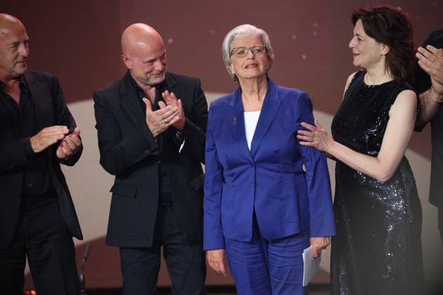 To Dorthe Braker HONORARY AWARD with Jan Josef Liefers, Heike Makatschn Jessica Schwarz, Detlef Buck and others at the GERMAN FILM AWARD 2025 ceremony in Berlin Copyright: xEventpressxFuhrx
