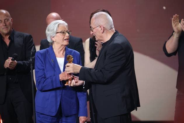 To Dorthe Braker HONORARY AWARD with Jan Josef Liefers, Heike Makatschn Jessica Schwarz, Detlef Buck and others at the GERMAN FILM AWARD 2025 ceremony in Berlin Copyright: xEventpressxFuhrx
