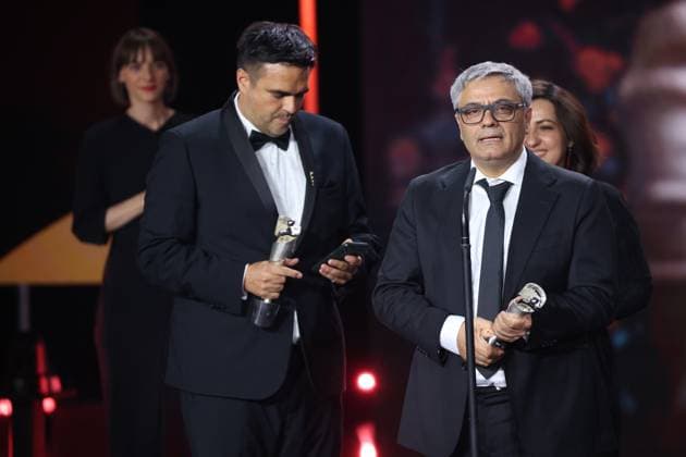 IN LOVE, YOUR HILDE BEST FILM SILVER with Mohammad Rasoulof Â- DIE SAAT DES HEILIGEN FEIGENBAUMS at the GERMAN FILM AWARD 2025 ceremony in Berlin Copyright: xEventpressxFuhrx