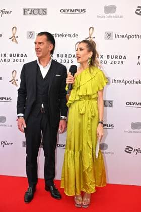 Philipp Welte and Cathy Hummels at the Felix Burda Award on 9 05 2025 in Berlin Felix Burda Award 2025 in Berlin