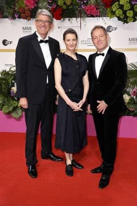 Wolfram Weimer, Vicky Krieps and Florian Gallenberger at the German Film Award ceremony on 9 05 2025 in Berlin German Film Award 2025 in Berlin