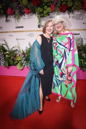 GERMAN FILM AWARD 2025 ceremony in Berlin Petra Zieser and Claudia Löwe on the red carpet at the Lola German Film Award 2025 ceremony at the Theater am Potsdamer Platz in Berlin Date 10 05 2025 Copyright: xEventpressx