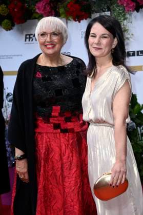 Claudia Roth and Annalena Baerbock at the 75th German Film Awards 2025 ceremony at the Theater am Potsdamer Platz Berlin, 09 05 2025 Foto:xN.xKubelkax xFuturexImagex filmpreis_5581