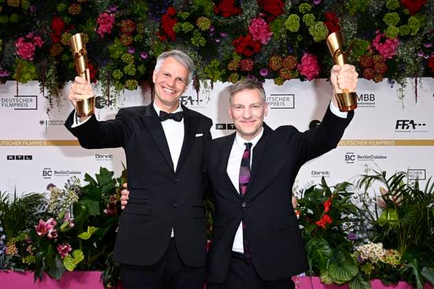 Markus Förderer and Hansjörg Weißbrich at the 75th German Film Awards 2025 ceremony at the Theater am Potsdamer Platz Berlin, 09 05 2025 Foto:xF.xKernx xFuturexImagex filmpreis_5621