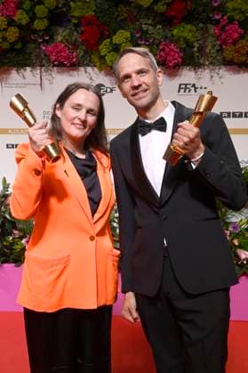 Franzisca Puppe and Jan Stoltz at the 75th German Film Award 2025 ceremony at the Theater am Potsdamer Platz Berlin, 09 05 2025 Foto:xF.xKernx xFuturexImagex filmpreis_5622