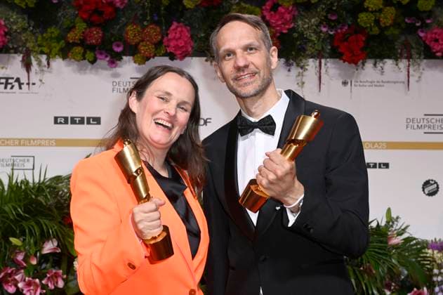 Franzisca Puppe and Jan Stoltz at the 75th German Film Award 2025 ceremony at the Theater am Potsdamer Platz Berlin, 09 05 2025 Foto:xF.xKernx xFuturexImagex filmpreis_5625