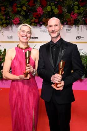 Melanie Raab and Julian R Wagner at the 75th German Film Awards 2025 ceremony at the Theater am Potsdamer Platz Berlin, 09 05 2025 Foto:xF.xKernx xFuturexImagex filmpreis_5626