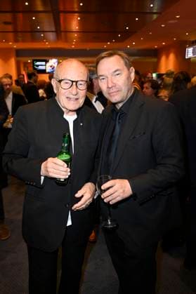 Volker Schlöndorff and Thomas Arnold at the 75th German Film Awards 2025 ceremony at the Theater am Potsdamer Platz Berlin, 09 05 2025 Foto:xF.xKernx xFuturexImagex filmpreis_5642
