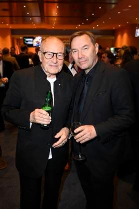 Volker Schlöndorff and Thomas Arnold at the 75th German Film Awards 2025 ceremony at the Theater am Potsdamer Platz Berlin, 09 05 2025 Foto:xF.xKernx xFuturexImagex filmpreis_5643