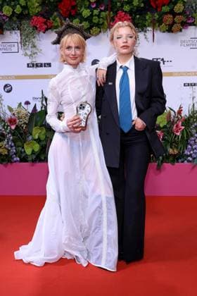 09 05 2025, Martina Gierlich and Luisa Celine Gaffron at the 75th German Film Award Ceremony, 2025, in Berlin, Red Carpet, Berlin Germany, Germany