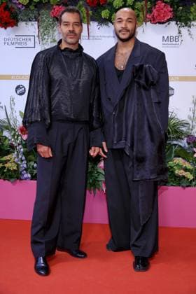 09 05 2025, Michael Klammer and Malick Bauer at the 75th German Film Award Ceremony, 2025, in Berlin, Red Carpet, Berlin Germany, Germany