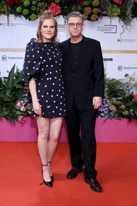09 05 2025, Fritzi Haberland and Henk Handloegten at the 75th German Film Award Ceremony, 2025, in Berlin, Red Carpet, Berlin Germany, Germany