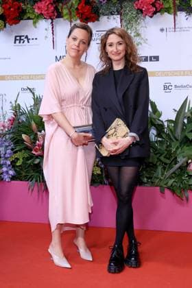 09 05 2025, Anne Haug and Maike von Bremen at the 75th German Film Award Ceremony, 2025, in Berlin, Red Carpet, Berlin Germany, Germany