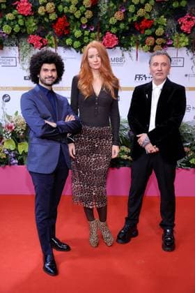 09 05 2025,,Ibrahim Nash at, Odessa Rae and Talal Derki at the 75th German Film Award Ceremony, 2025, in Berlin, Red Carpet, Berlin Germany, Germany