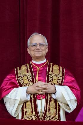 May 8, 2025, Vatican, Vatican, Vatican: Cardinal Robert Francis Prevost (C) appears on the Central Lodge of the Vatican balcony. Cardinal Robert Francis Prevost (69 y.o.) was elected as new Pope in the Conclave assuming the name of Pope Leo XIV. Born in Chicago and belonging to the Augustinian order, Pope Leo XIV is the 267th Bishop of Rome and head of the Catholic Church. Vatican Vatican - ZUMAf172 20250508_zip_f172_035 Copyright: xValeriaxFerrarox