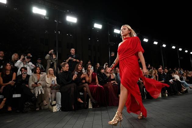 AUSTRALIAN FASHION WEEK 2025, Models walk the runway during the Carla Zampatti Runway Show as part of Australian Fashion Week 2025 in Sydney, Monday, May 12, 2025. ( NO ARCHIVING SYDNEY NEW SOUTH WALES AUSTRALIA  Copyright: xSTEVENxSAPHOREx 20250512139245221284