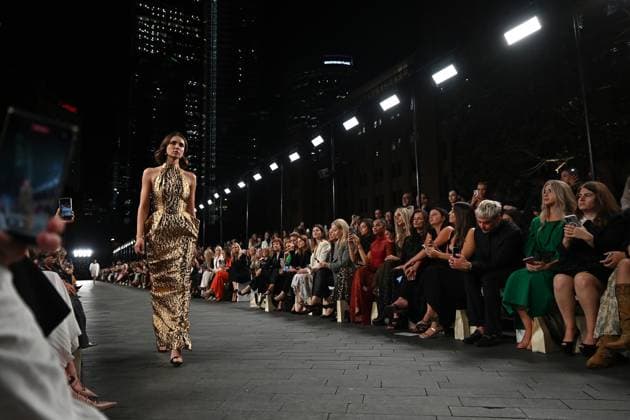 AUSTRALIAN FASHION WEEK 2025, Models walk the runway during the Carla Zampatti Runway Show as part of Australian Fashion Week 2025 in Sydney, Monday, May 12, 2025. ( NO ARCHIVING SYDNEY NEW SOUTH WALES AUSTRALIA  Copyright: xSTEVENxSAPHOREx 20250512180486919750
