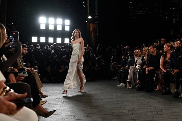 AUSTRALIAN FASHION WEEK 2025, Models walk the runway during the Carla Zampatti Runway Show as part of Australian Fashion Week 2025 in Sydney, Monday, May 12, 2025. ( NO ARCHIVING SYDNEY NEW SOUTH WALES AUSTRALIA  Copyright: xSTEVENxSAPHOREx 20250512133402889190