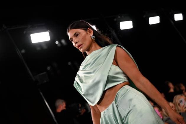 AUSTRALIAN FASHION WEEK 2025, Models walk the runway during the Carla Zampatti Runway Show as part of Australian Fashion Week 2025 in Sydney, Monday, May 12, 2025. ( NO ARCHIVING SYDNEY NEW SOUTH WALES AUSTRALIA  Copyright: xSTEVENxSAPHOREx 20250512132613316996