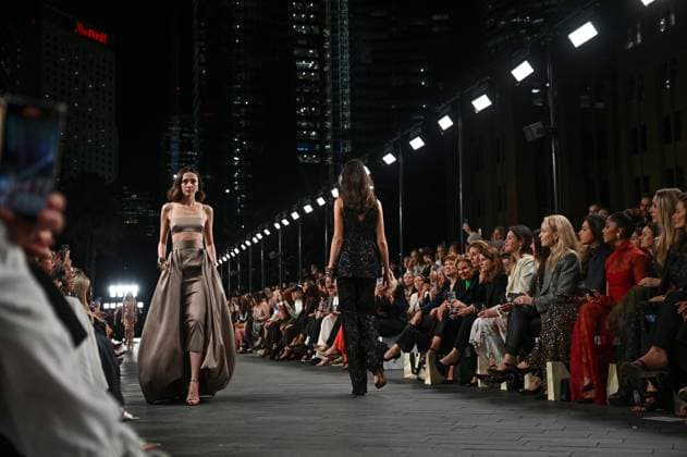 AUSTRALIAN FASHION WEEK 2025, Models walk the runway during the Carla Zampatti Runway Show as part of Australian Fashion Week 2025 in Sydney, Monday, May 12, 2025. ( NO ARCHIVING SYDNEY NEW SOUTH WALES AUSTRALIA  Copyright: xSTEVENxSAPHOREx 20250512144201135091