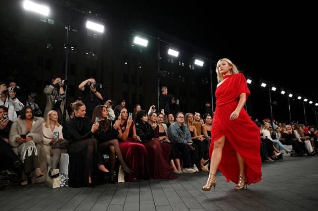AUSTRALIAN FASHION WEEK 2025, Models walk the runway during the Carla Zampatti Runway Show as part of Australian Fashion Week 2025 in Sydney, Monday, May 12, 2025. ( NO ARCHIVING SYDNEY NEW SOUTH WALES Australia  Copyright: xSTEVENxSAPHOREx 20250512116763287200