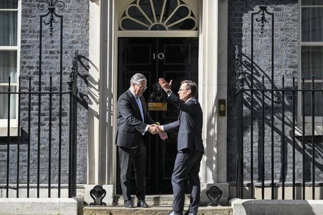 News Themen der Woche KW20 LONDON, STORBRITANNIEN 20250512 Storbritanniens premiärminister Keir Starmer och Sveriges statsminister Ulf Kristersson (M) träffas i London för bilaterala möten. LONDON STORBRITANNIEN x12190x *** LONDON, UNITED KINGDOM 20250512 UK Prime Minister Keir Starmer and Swedish Prime Minister Ulf Kristersson M meet in London for bilateral meetings LONDON UNITED KINGDOM x12190x  Copyright: xViktoriaxBank TTx KRISTERSSON MÖTER STARMER I LONDON 3rE09dtGTjg